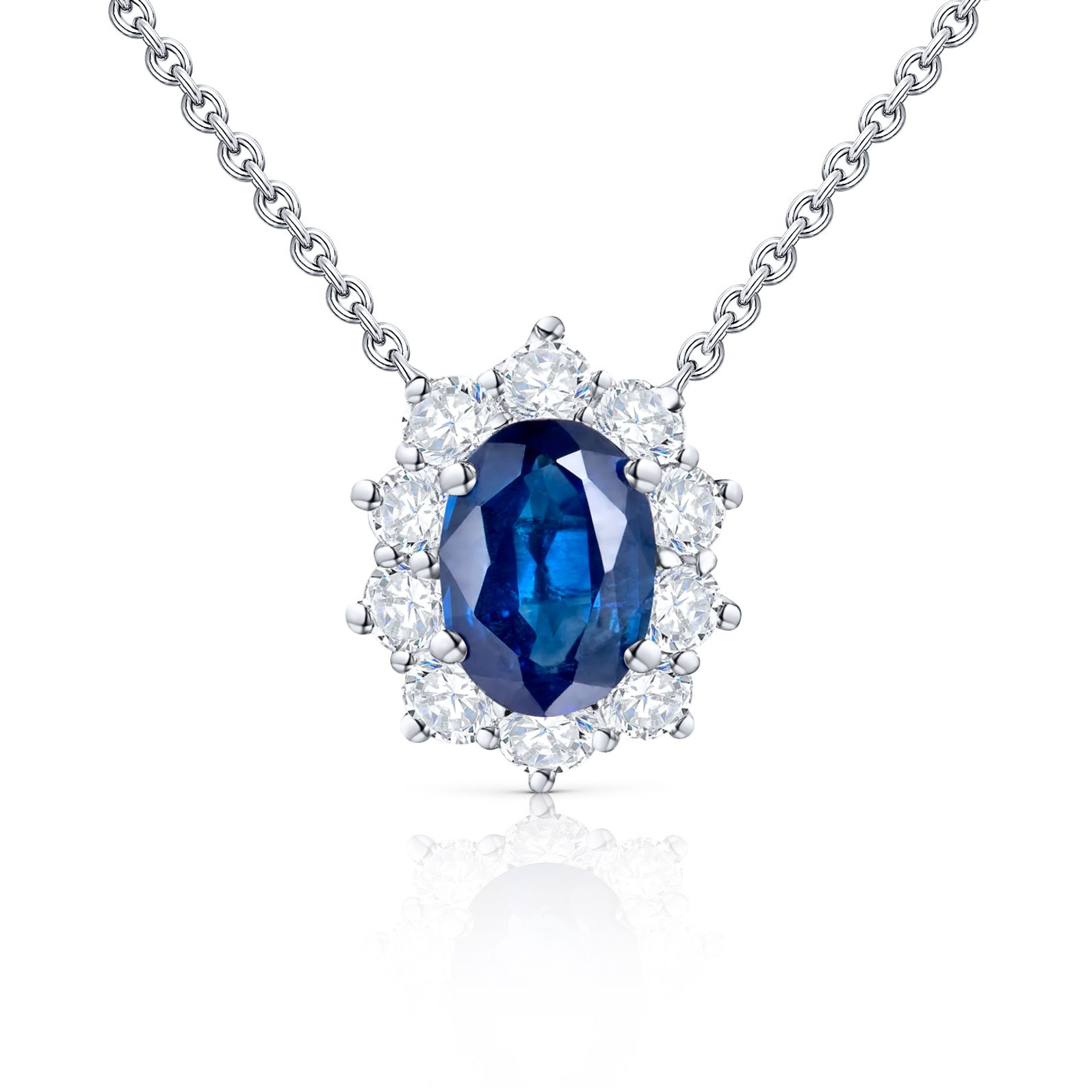 Sapphire diamond necklace | Blue sapphire jewelry, Bridal diamond  jewellery, Black beaded jewelry